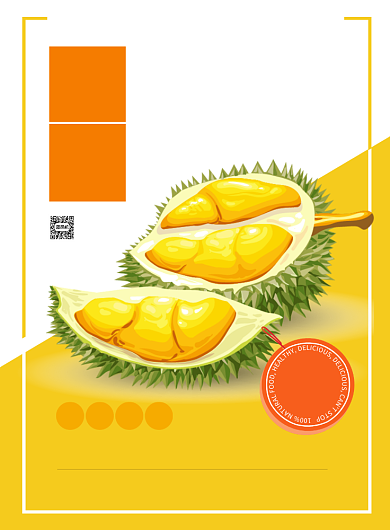 榴莲水果超市印刷海报背景