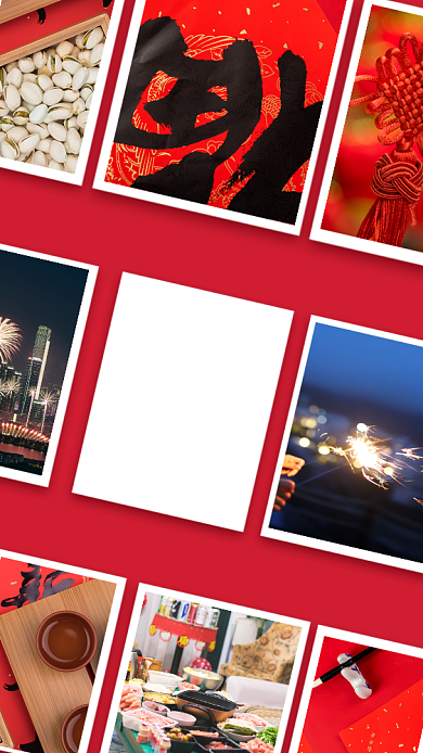 电子贺卡新年祝福手机海报背景