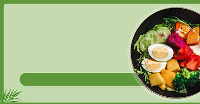 绿色简约全民健康减脂沙拉海报背景