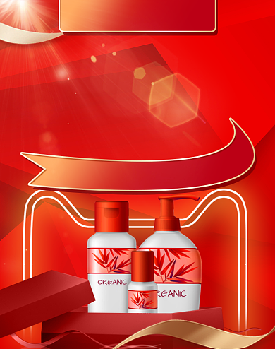 红色天猫双十二活动海报背景