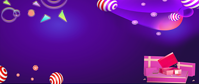 决战双11盛会手绘卡通公众号首图背景