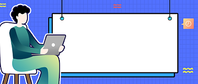 Excel技巧蓝色扁平风公众号首图背景