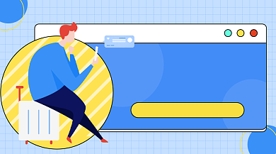 抢票全攻略卡通广告banner背景