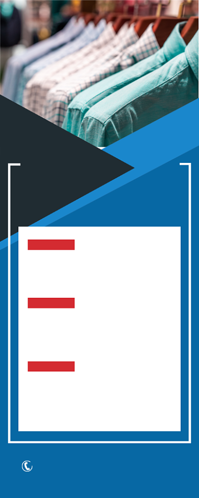 招聘导购服装店诚聘简约蓝色易拉宝背景