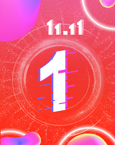 红紫色科技双十一狂欢倒计时背景