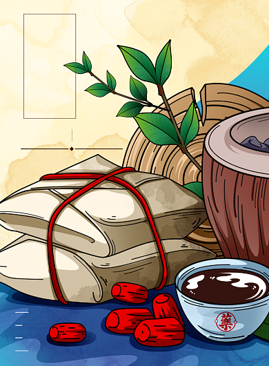 膳食中国风手绘中药养身中医海报背景