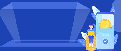 理财宝典手绘卡通公众号首图背景