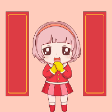 大年初一拜大年喜庆插画公众号次图背景