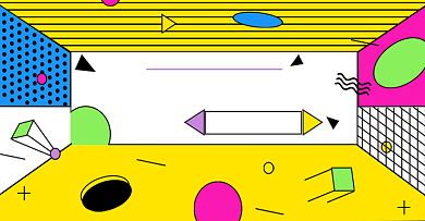 孟菲斯风格周年庆店庆电商首页海报背景