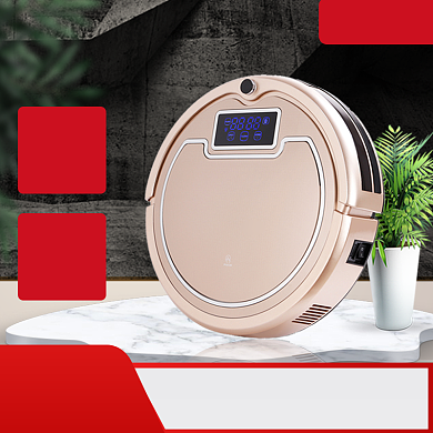 红色促销智能扫地机器人家电电商直通车背景