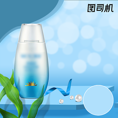 立体背景美妆护肤防晒霜电商主图背景