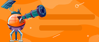 世界建筑日橙色卡通新媒体配图背景