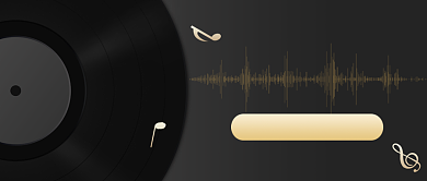 黑色简约音乐榜单公众号首图背景