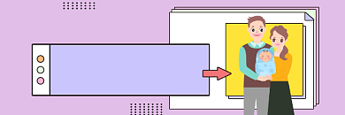 带娃秘籍简约插画热文链接背景