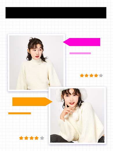 商品信息介绍时尚简约好评女装电商主图背景