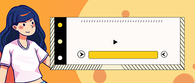 手绘卡通惊喜福利公众号首图背景