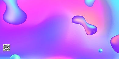 流体渐变毕业典礼展板背景