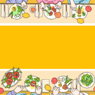 健康素食极简生活简约插画公众号次图背景