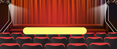 红色扁平大气电影年度盘点公众号首图背景