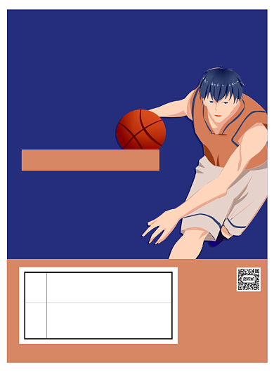 运动培训招生蓝色卡通篮球训练印刷海报背景