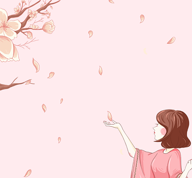 春天的樱花粉色清新朋友圈封面背景