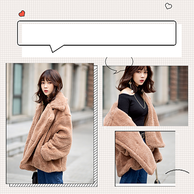 电商冬季女装上新穿搭直通车背景
