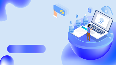 数据分析立体简约广告banner背景