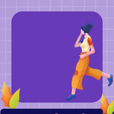 走路减肥技巧简约插画公众号次图背景