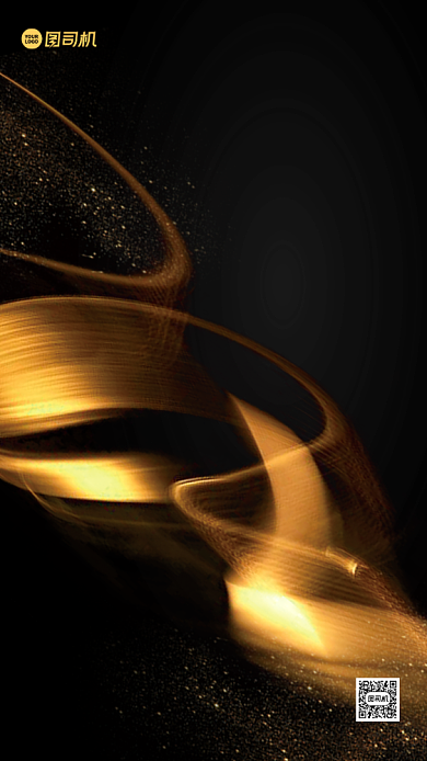 年终盛典邀请函黑金手机海报背景