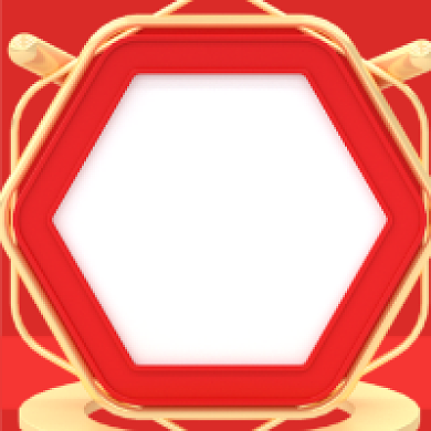 优惠福利促销大气C4D公众号次图背景