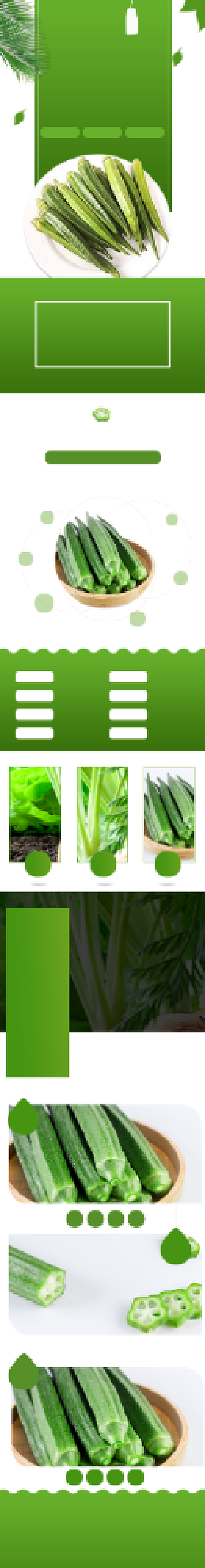 秋葵蔬菜食品详情页背景