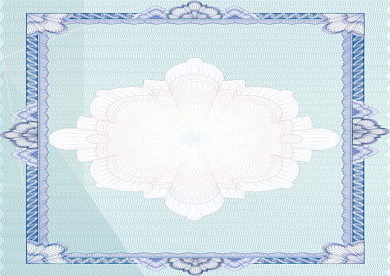 清新荣誉证书蓝色证书背景