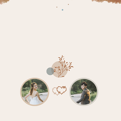 小清新情侣婚纱结婚方形配图背景