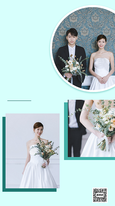 婚礼贺卡手机海报背景