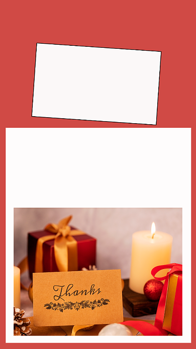 红色简约感恩节节气文章配图背景