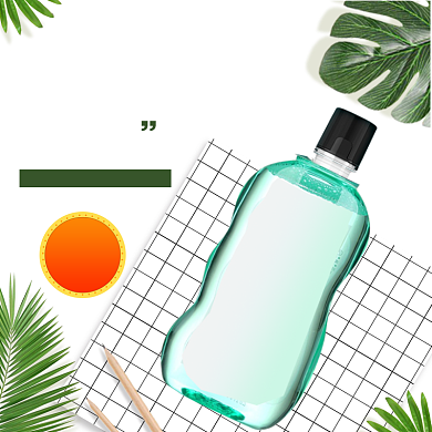 绿色清新口气漱口水主图直通车背景