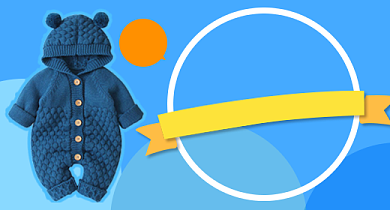 亲子节蓝色简约可爱卡通入口海报母婴背景