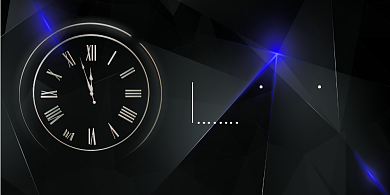 倒计时黑色科技感几何企业年会展板背景