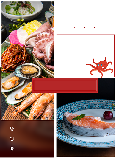 海鲜大餐简约时尚促销海报背景
