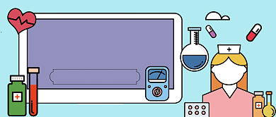 医疗生活常识手绘卡通公众号首图背景