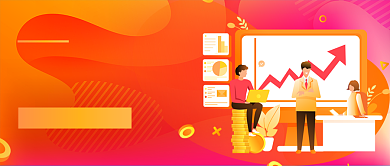 金融科技股票手绘卡通公众号首图背景