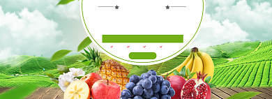绿色创意水果大促销电商淘宝banner背景