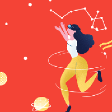 星座运势简约插画公众号次图背景