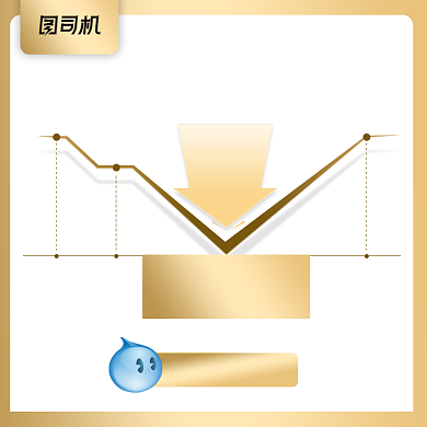 金色促销价格趋势降价曲线宝贝主图背景