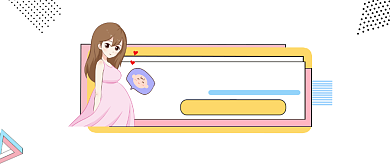 母婴育儿粉色简约公众号logo背景