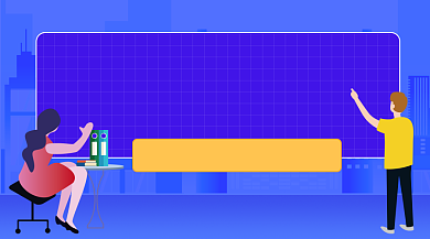 年终报告这样写插画广告banner背景