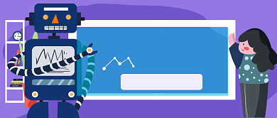 机器人智能教育手绘卡通公众号首图背景