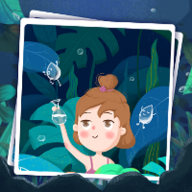 白露节气卡通插画公众号次图背景