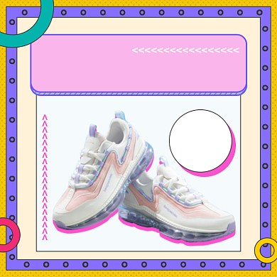 冬季上新运动鞋手绘潮流风促销主图背景