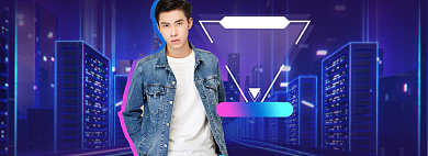 新势力周创意男装秋上新banner背景